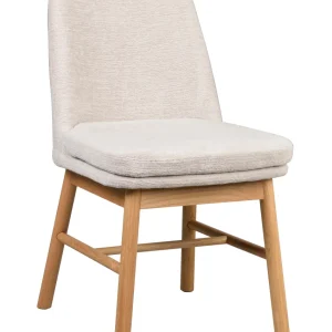 Amesbury stol tyg ljusbeige/ek 2-pack