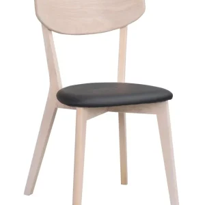 Ami stol vitpigmenterad ek/svart konstläder 2-pack