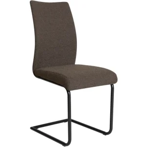 Lina matstol mörkbrun boucletyg 4-pack