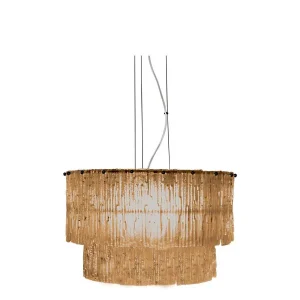 ABELONE taklampa amber/svart