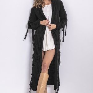 Boho cardigan svart