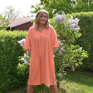 Frottéklänning orange