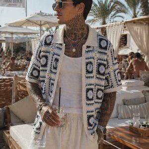 Ibiza kortärmad skjorta vit herr