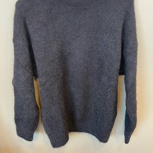 Rundhalsad mohair tröja svart
