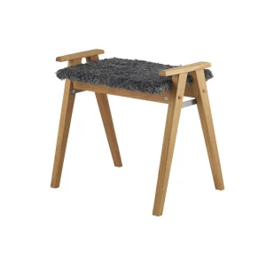 Alme Pall Fårskinnslook Mörkgrå