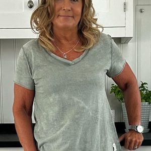 Ana t-shirt kaki stonewashed