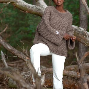 Wide sleeve mocca